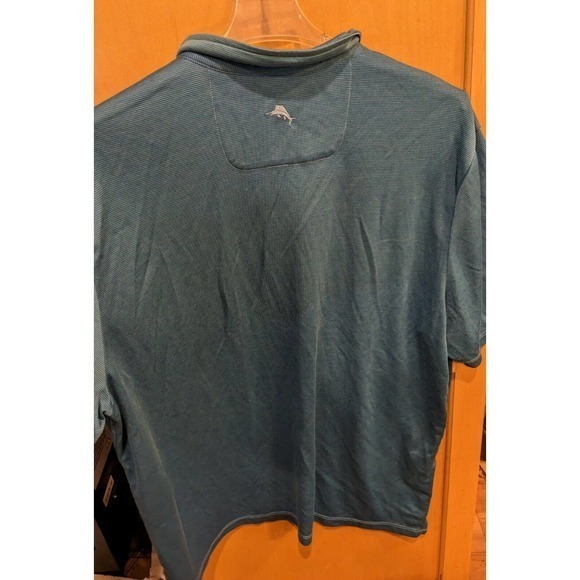 Tommy Bahama Polo Shirt Mens 2XL blue-green Casual Short Sleeve modal polyester - Picture 2 of 5